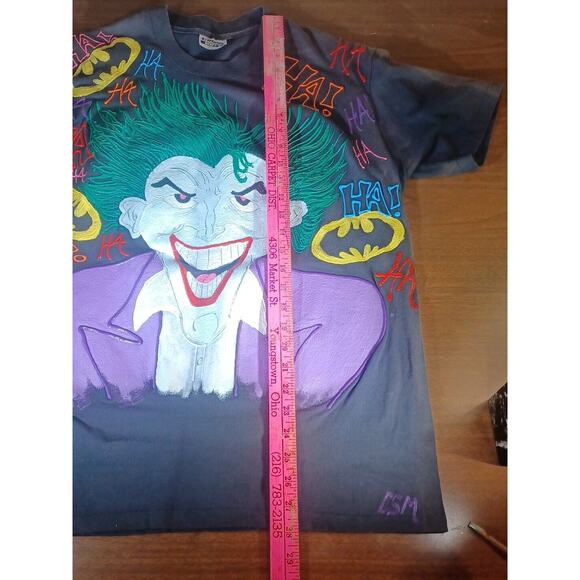 JOKER TEE SHIRT RARE VINTAGE SINGLE STICH MADE IN USA SIGNED BY ARTIST - Picture 12 of 16
